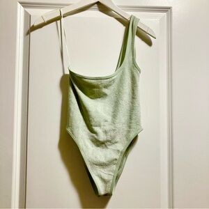 ☀️ZARA one shoulder terry bodysuit NWOT